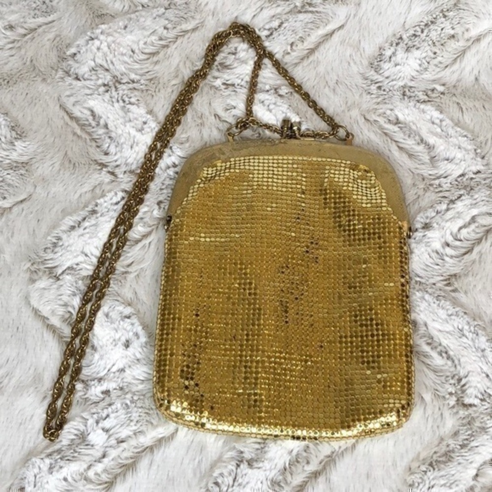 Vintage Mesh-style Inspired Evening Bag Gold